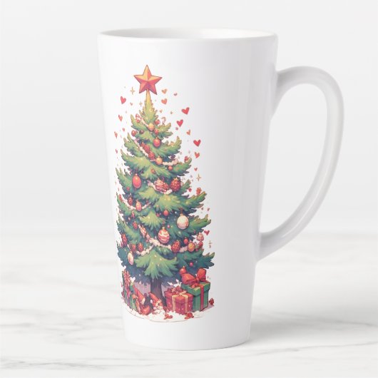 Tasse Latte Christmas, New Year, Santa Claus (Droite)