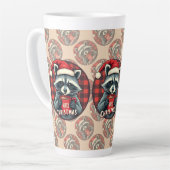 Tasse Latte Christmas Raccoon Cocoa Cheer (Angle gauche)