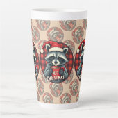 Tasse Latte Christmas Raccoon Cocoa Cheer (Devant)