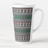 Tasse Latte Christmas Snowflakes, Santa Dog, Tree (Droite)