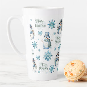 Tasse Latte Christmas Snowman