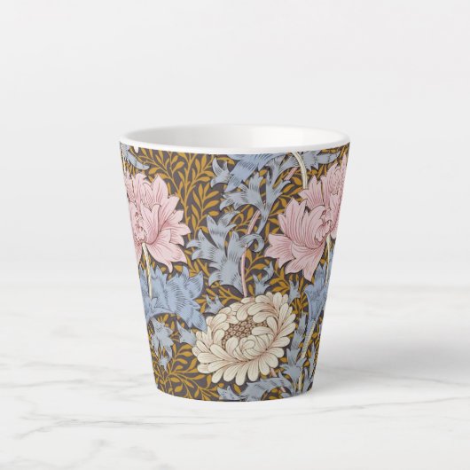 Tasse Latte Chrysanthemum rose Floral William Morris (Devant)