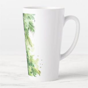Tasse Latte Chuchotements de la Canopée Émeraude des Palmiers