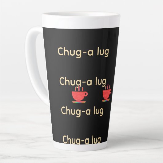 Tasse Latte Chug A Lug Black  (Angle gauche)