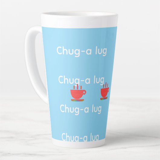Tasse Latte Chug A Lug Bleu Clair (Angle gauche)