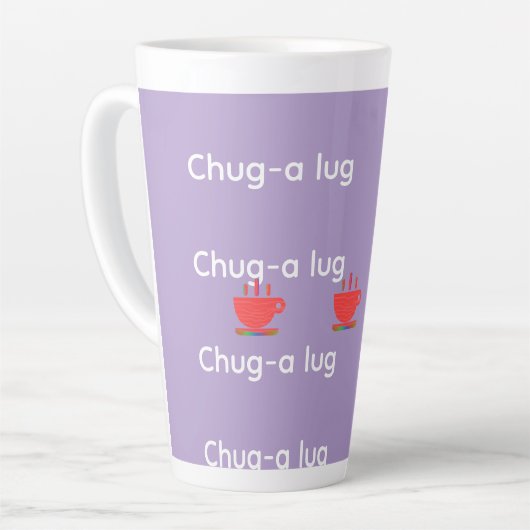 Tasse Latte Chug A Lug Lavande   (Angle gauche)