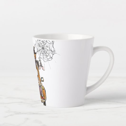 Tasse Latte Chute Citrouille Patuck avec chauve-souris épouvan (Droite)