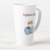 Tasse Latte Chute citrouilles esthétiques et fleurs (Angle droit)