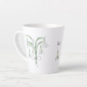 Tasse Latte Chute de neige Janvier Fleur de naissance Céramiqu (Angle gauche)