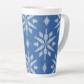Tasse Latte Chute de Neige Tricotée (Angle droit)