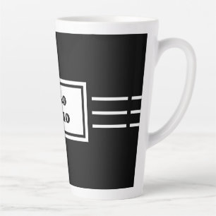 Tasse Latte CIAO BELLO Tall, Sombre & Beau NOIR & BLANC