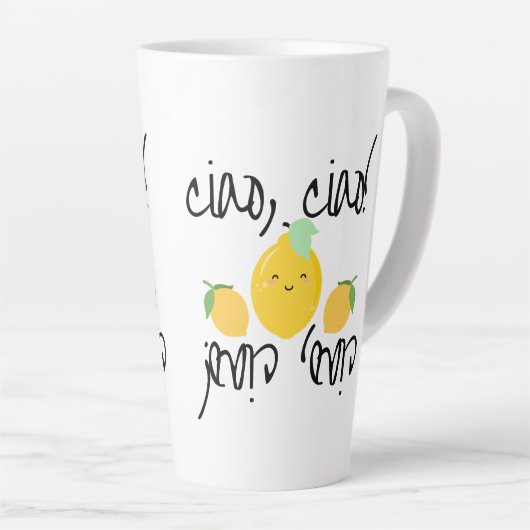 Tasse Latte Ciao, Ciao ! (avec citrons (limoni)) (Angle droit)