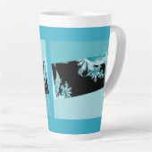Tasse Latte Ciel du jardin fractal (Angle droit)