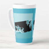 Tasse Latte Ciel du jardin fractal (Angle gauche)