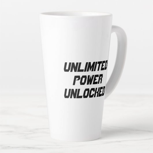 Tasse Latte Ciel est la puissance limitée et illimitée, idée c (Angle droit)