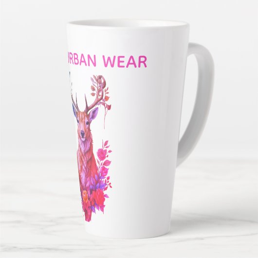 TASSE LATTE CIERVO ENTRE FLORES (Angle droit)