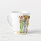 Tasse Latte Cinq femmes Beach Baby amis s'amuser (Angle gauche)