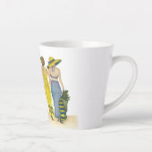 Tasse Latte Cinq femmes Beach Baby amis s'amuser (Droite)
