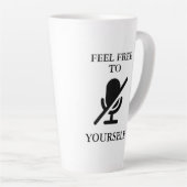 Tasse Latte Citation amusante "Mute Yourself" (Angle droit)