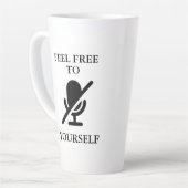 Tasse Latte Citation amusante "Mute Yourself" (Angle gauche)