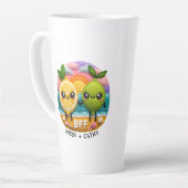 Tasse Latte Citation BFF mignonne Caractères citron et chaux C (Angle gauche)