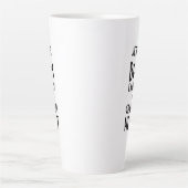 Tasse Latte Citation Coeur Grateful Monogramme Nom Tall Latte  (Devant)