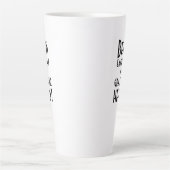 Tasse Latte Citation Coeur Grateful Noir Blanc Grand (Devant)