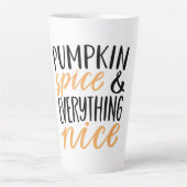 Tasse Latte Citation d'action de grâce d'épice Citrouille oran (Devant)