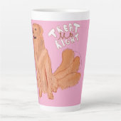 Tasse Latte Citation de chien de dessin mignon (Devant)