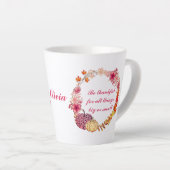 Tasse Latte Citation de couronne d'automne (Angle droit)