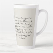 Tasse Latte Citation de danse Rumi avec danseuse (Droite)