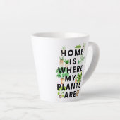 Tasse Latte Citation de jardinage de la plante d'aquarelle (Angle droit)