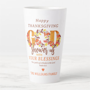 Tasse Latte Citation de la Bible pour la fête chrétienne de Th