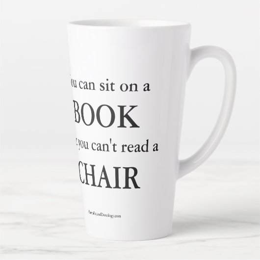 Tasse Latte Citation de livre (Droite)