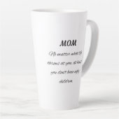 Tasse Latte Citation de maman drôle - Art de script élégant (Angle droit)