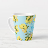 Tasse Latte Citation de mariage Lemon Squeeze Bleu (Angle gauche)
