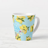 Tasse Latte Citation de mariage Lemon Squeeze Bleu (Angle droit)