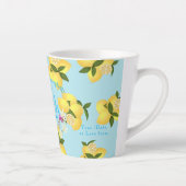 Tasse Latte Citation de mariage Lemon Squeeze Bleu (Droite)