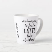 Tasse Latte Citation de Noël Ça commence à ressembler (Angle droit)