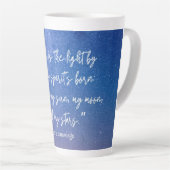Tasse Latte Citation de Stars romantiques Cummings (Angle droit)
