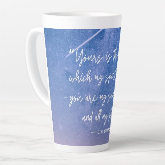 Tasse Latte Citation de Stars romantiques Cummings (Angle gauche)