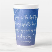 Tasse Latte Citation de Stars romantiques Cummings (Devant)