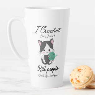 Tasse Latte Citation drôle de crochet Design pour amateur de f
