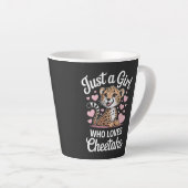 Tasse Latte Citation drôle de guépard (Angle droit)