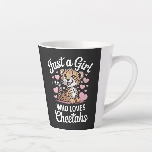 Tasse Latte Citation drôle de guépard (Droite)