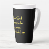 Tasse Latte Citation drôle inspirée par la dévotion d'un chien (Angle droit)