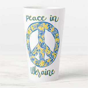 Tasse Latte Citation du signe de la paix du Pacifique aux coul