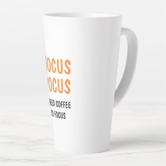 Tasse Latte Citation Hocus Pocus Funny Halloween | Orange (Angle droit)