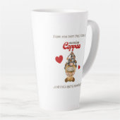 Tasse Latte Citation Humour Gnome Café Funny Valentines Jour C (Angle droit)