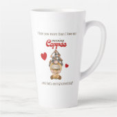 Tasse Latte Citation Humour Gnome Café Funny Valentines Jour C (Droite)